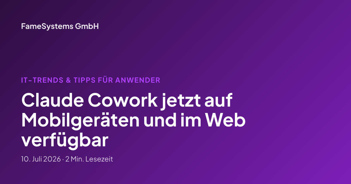 Claude Cowork jetzt auf Mobilgeräten und im Web verfügbar
