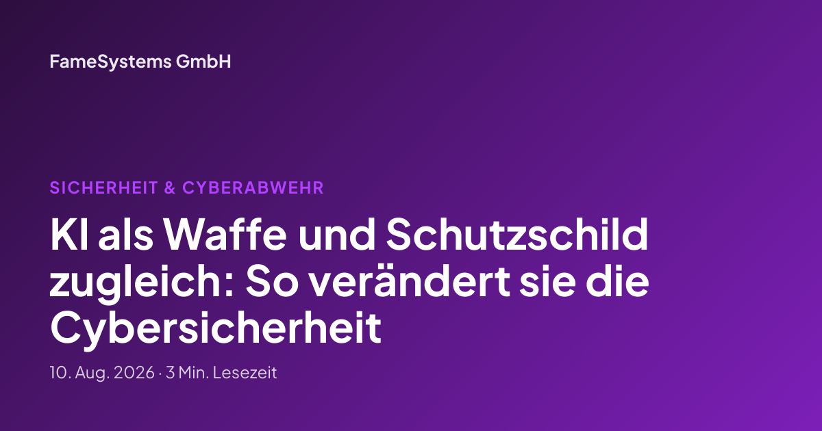 KI als Waffe und Schutzschild zugleich: So verändert sie die Cybersicherheit